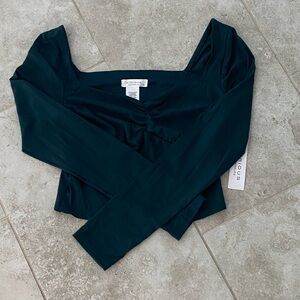 Chic Dark Green Crop Top